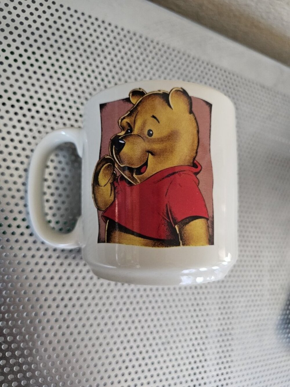 Disney Winnie The Pooh Coffee Mug Cup White Pink 12 Oz Vintage